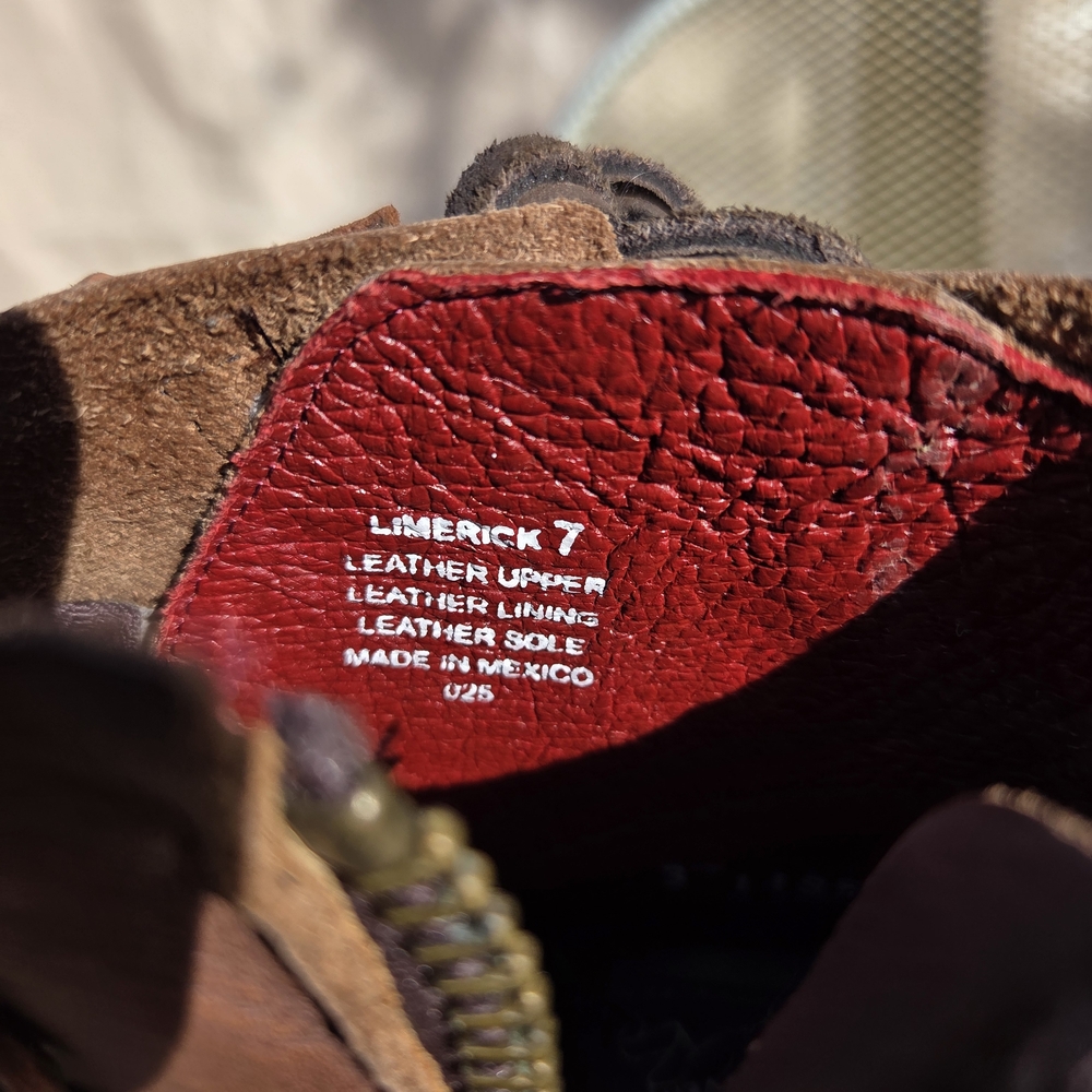 FreeBird Women's Brown Leather Ankle Boots-size 7 (Worn Once) Narrow Front - Picture 6 of 14